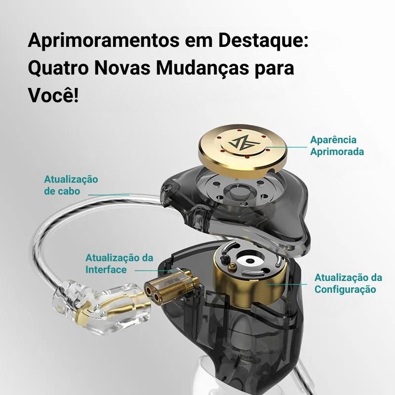 Fones de Ouvido KZ EDX PRO - Com MIC