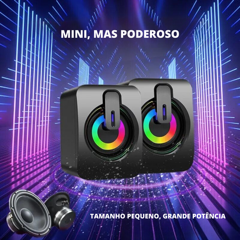 Alto falante HiFi com LED