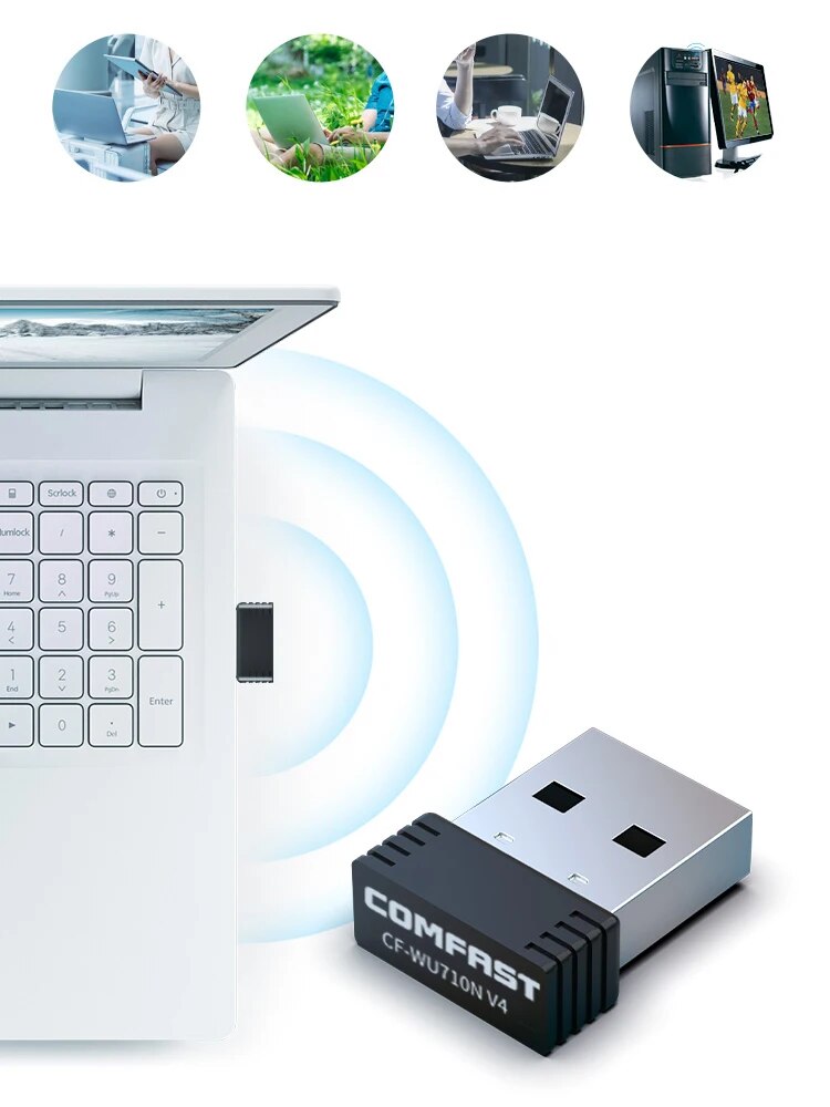 Adaptador Wifi Usb s/ Antena