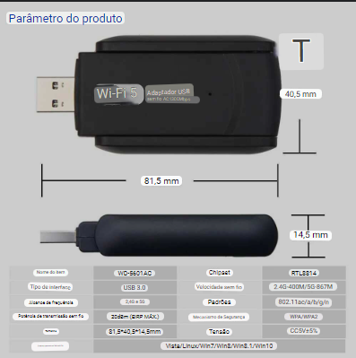 Adaptador Wifi USB