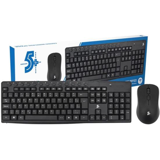 Kit Teclado e Mouse Sem Fio Office KW-500