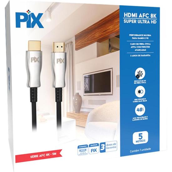 Cabo HDMI 2.1 8k 5m Fibra Óptica